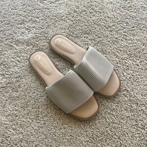 Journee Collection Women's Taupe Slide Sandals